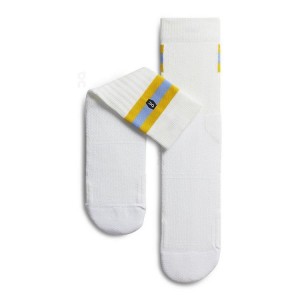 White / Yellow Women On Tennis Socks | ZA_ON9136