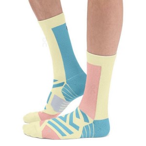 Yellow Men On Performance High Socks | ZA_ON8222