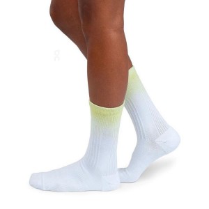 Yellow / White Men On All-Day Socks | ZA_ON8182